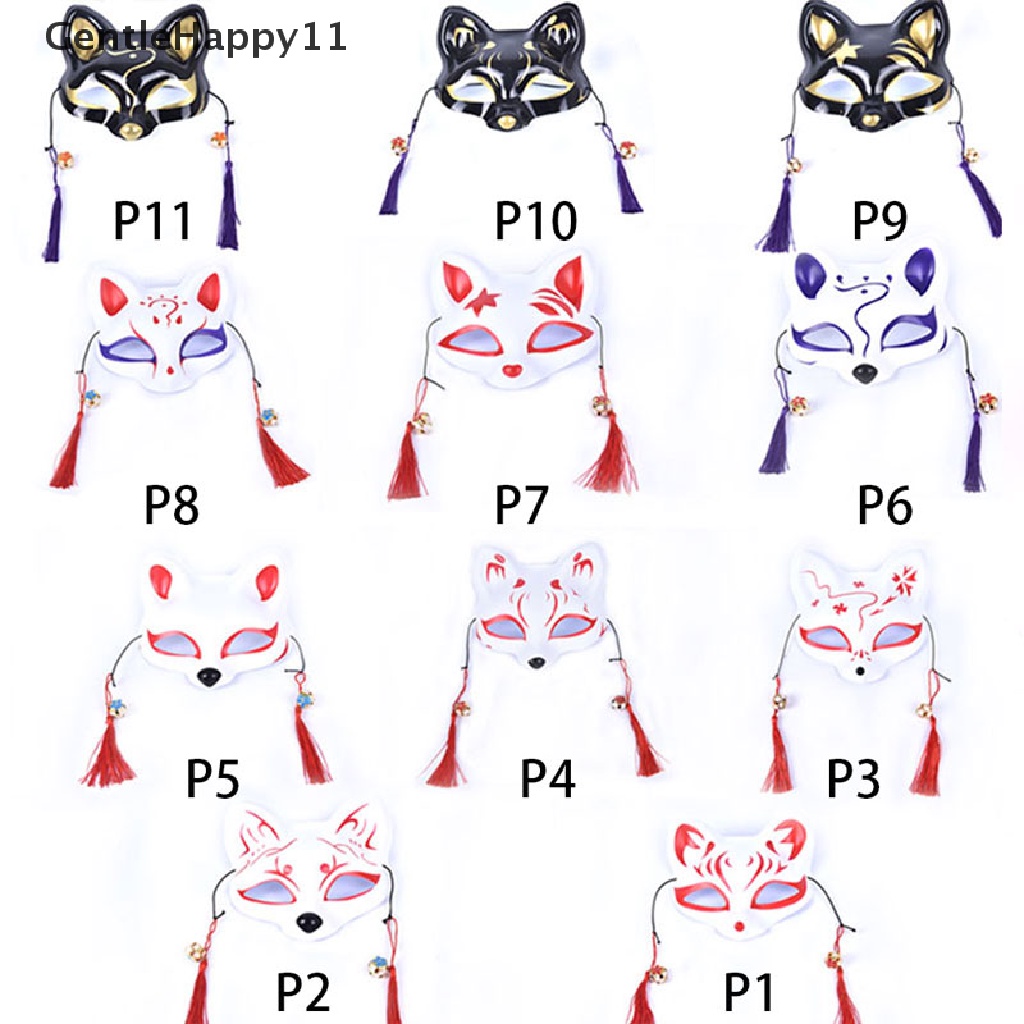 Gentlehappy Topeng Rubah Gaya Jepang Untuk Cosplay / Halloween