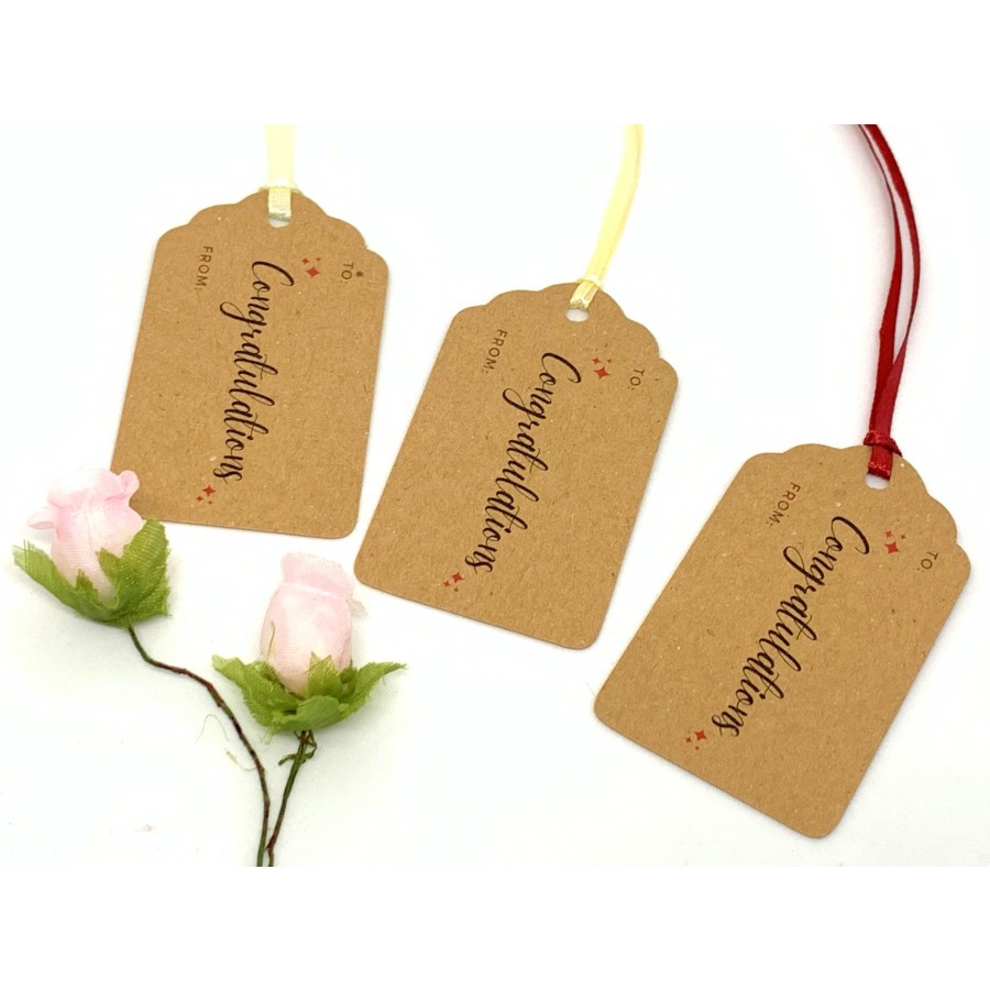 

Gift Tag / Hang Tag / Kartu Hampers Parcel Kado (Kraft) Congratulation