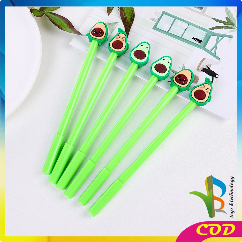 RB-A9 Pena / Pulpen Karakter Alpukat Lucu Pen Avocado Alat Tulis Stationary Murah