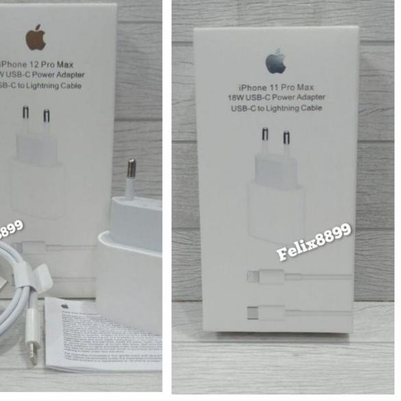 CHARGER IPHONE 11 12 13 PRO MAX X XR XS MAX 20W USB C FAST CHARGING - 1Set + Kabel, Segel Tidak Tes