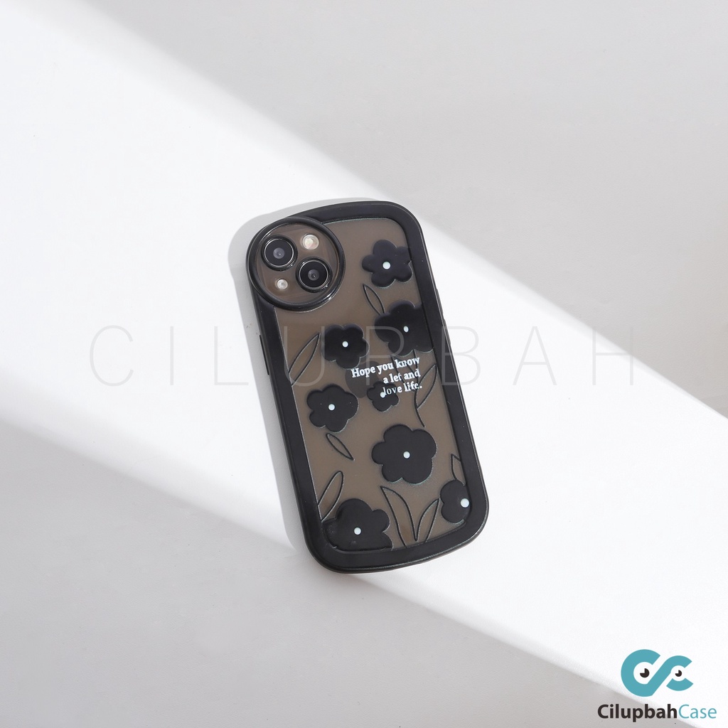 Softcase Black Flowers Case for iPhone 7 8 PLUS XR X XS MAX / 11 Pro Max / 12 Pro Max / 13 Pro Max / 14 Pro Max