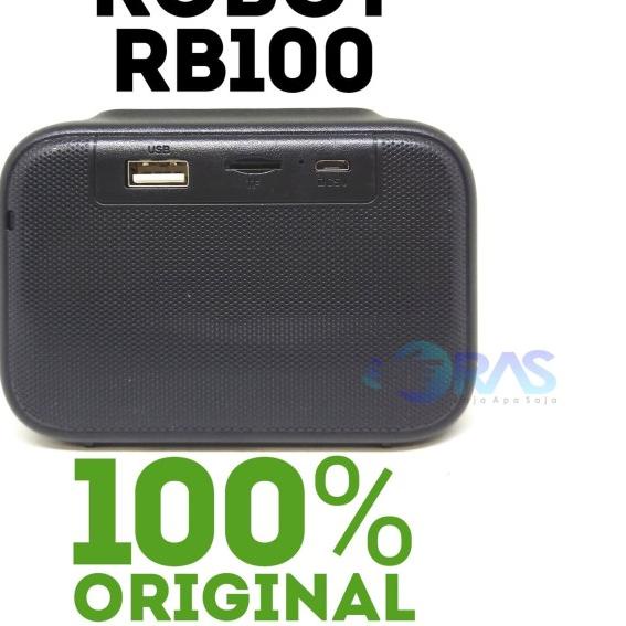 Speaker Robot RB100 DOTS Bluetooth Portable Speker Spiker Music Box - Hitam