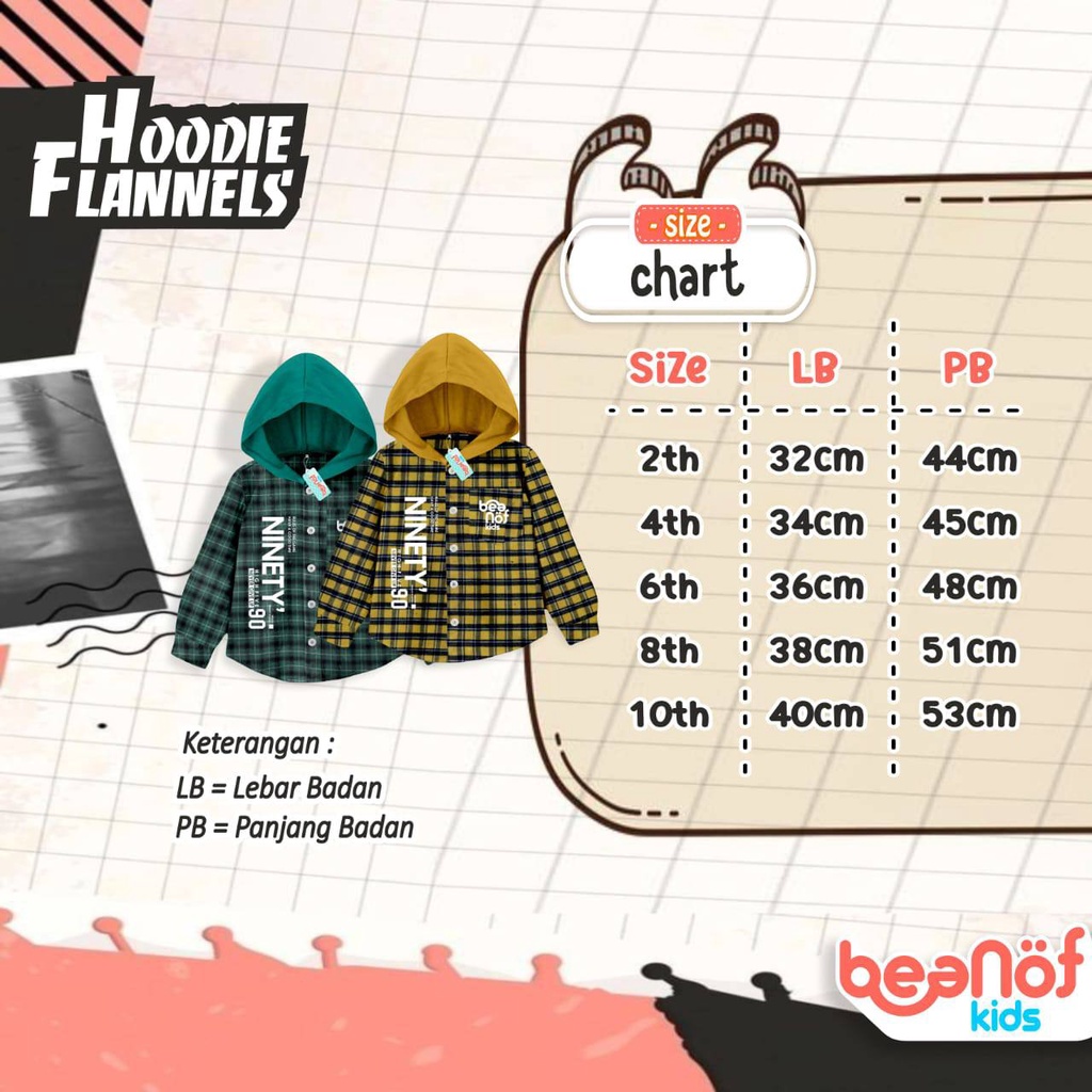 Hoodie Flanel Beanof