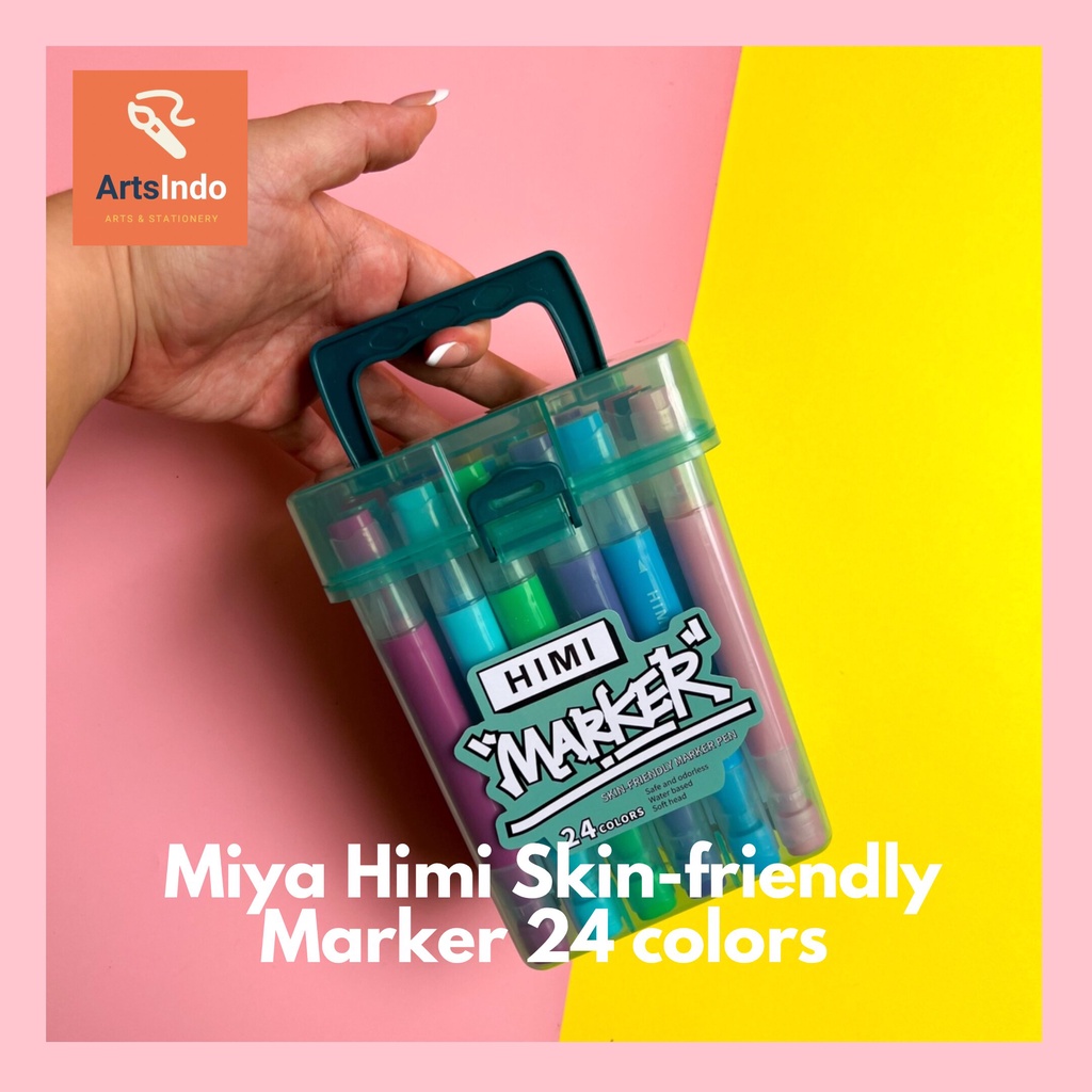 Miya Himi Skin-Friendly Marker 24 Colors Spidol Anak 24 Warna