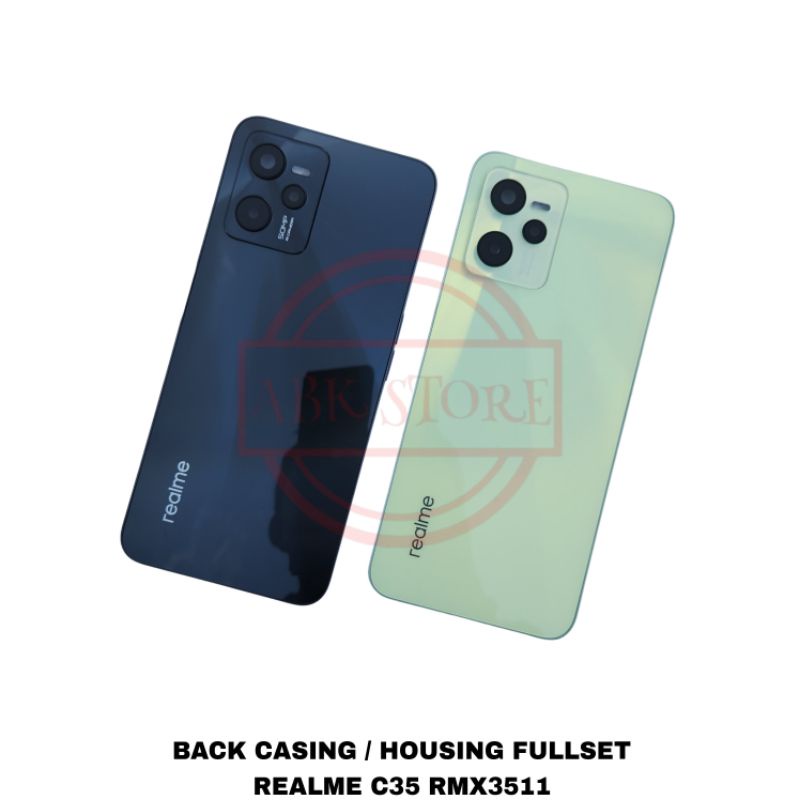 BACK CASING - KESING - HOUSING FULLSET REALME C35 BACKDOOR + KACA KAMERA