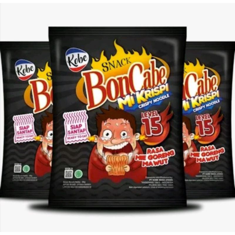 

BonCabe Mi Krispi Level 15 - Snack Bon Cabe Mie Goreng Mawut 30gr