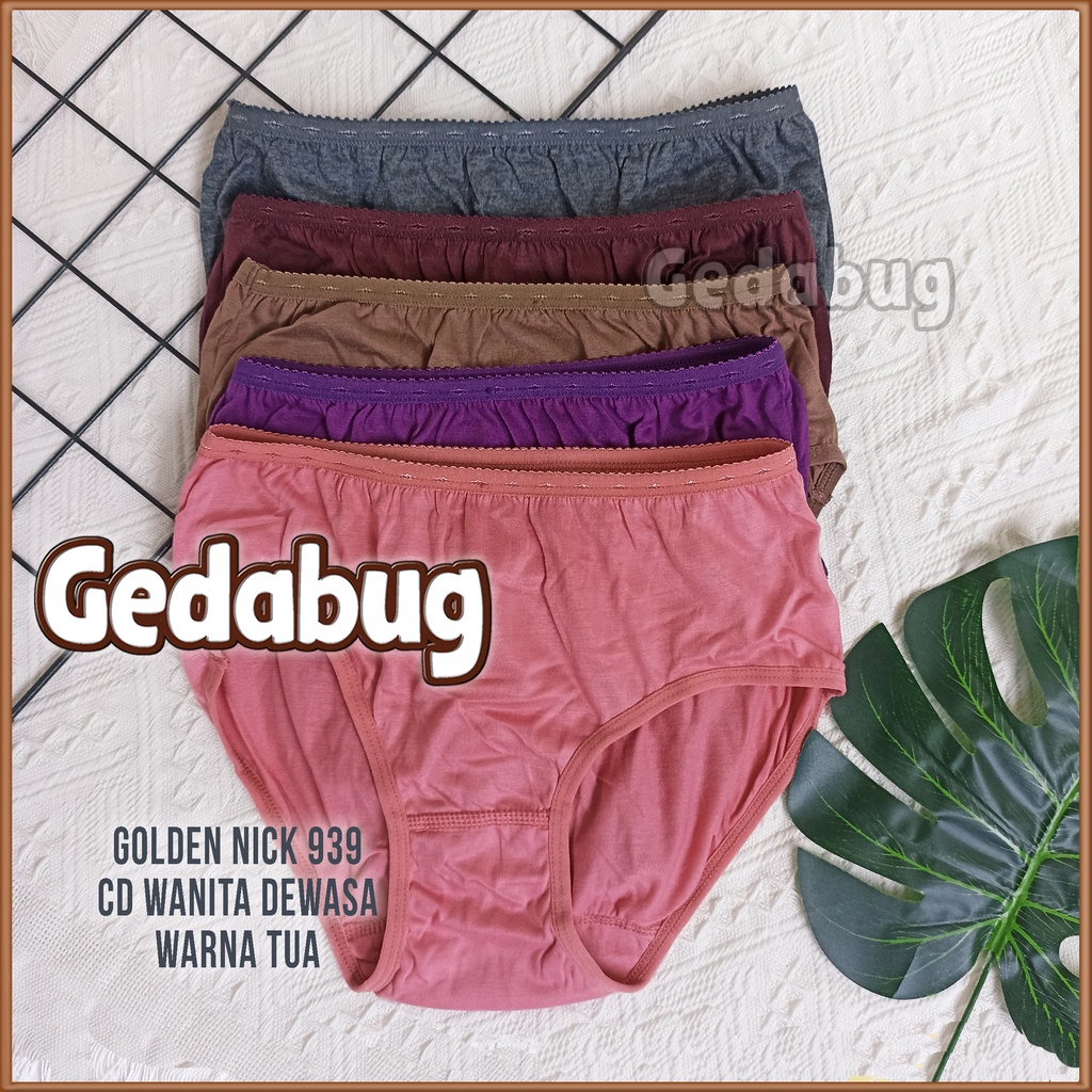 [ 3pc ] CD GOLDEN NICK 939 Celana Dalam Wanita Dewasa Warna Tua - 939 | Gedabug