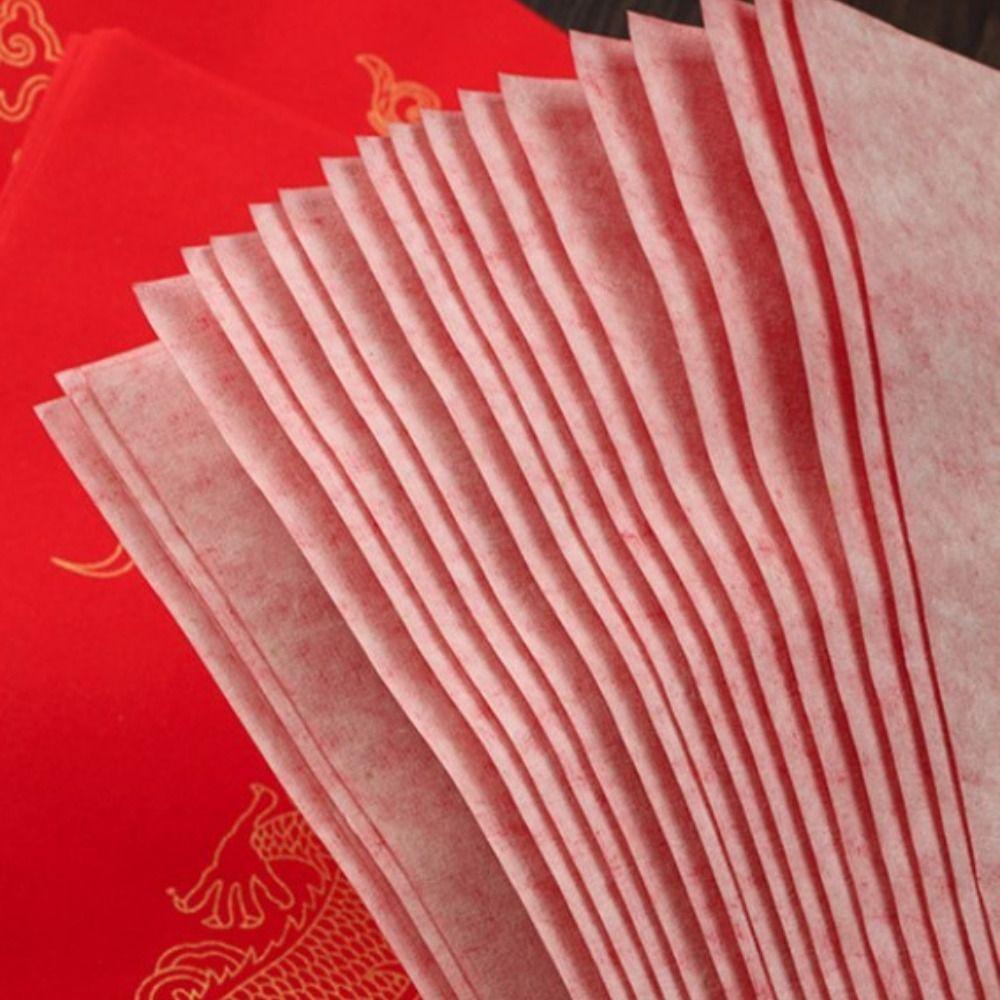 [Elegan] New Year Red Xuan Paper Blank Red Spring Festival Berkah Good Luck Kertas Kaligrafi Tradisional