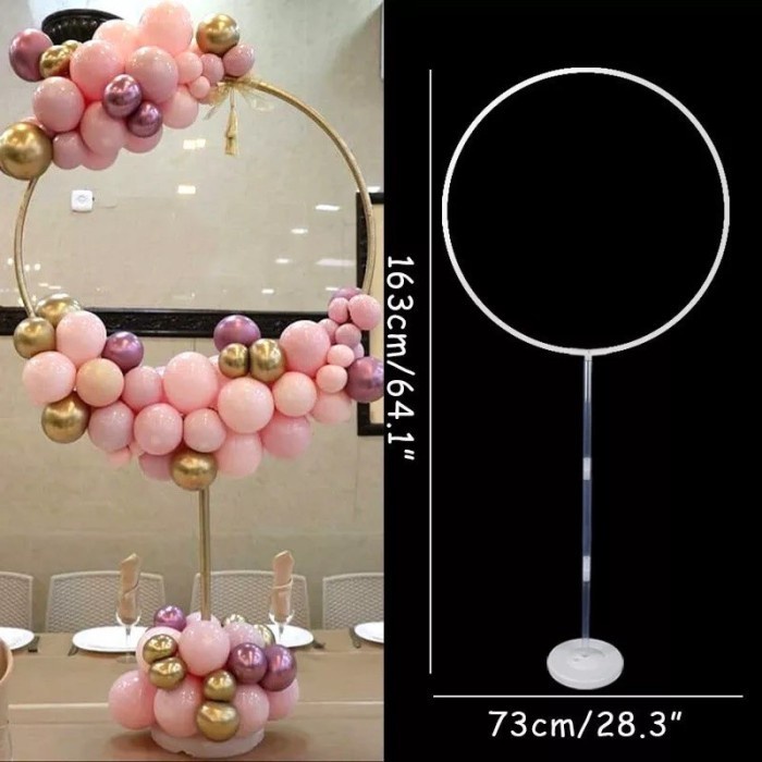 Deco Stand Balon Lingkaran / Bulat Standing Balloon Holder Circle Backdrop