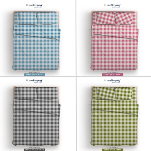 Sprei Queen Emily small set 160x200 B2 20 cm aesthetic/minimalis