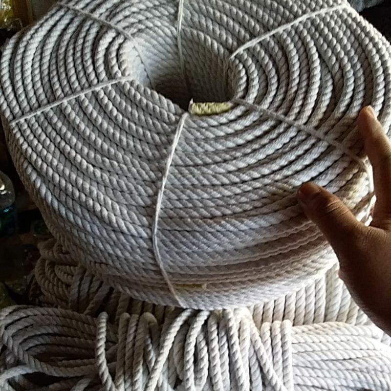Tali Tambang Besar Tambang Putih Tambang Katun Tambang Kain Tambang Kuralon 6mm 8mm 10mm 12mm 14mm 1