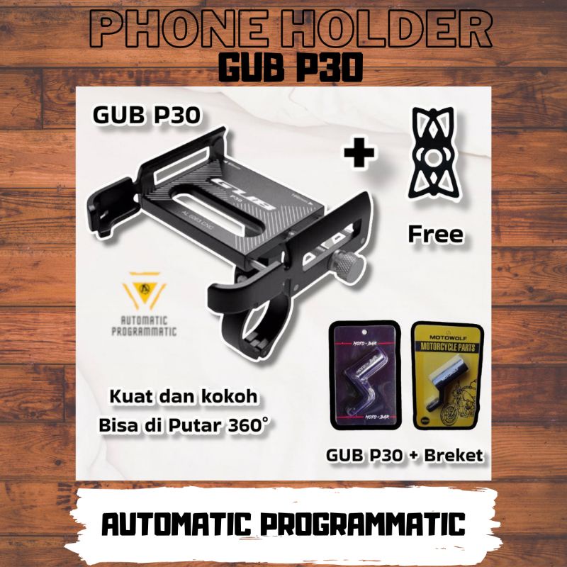 Phone holder GUB P30 Dudukan Handphone GUB Original Alluminium Alloy