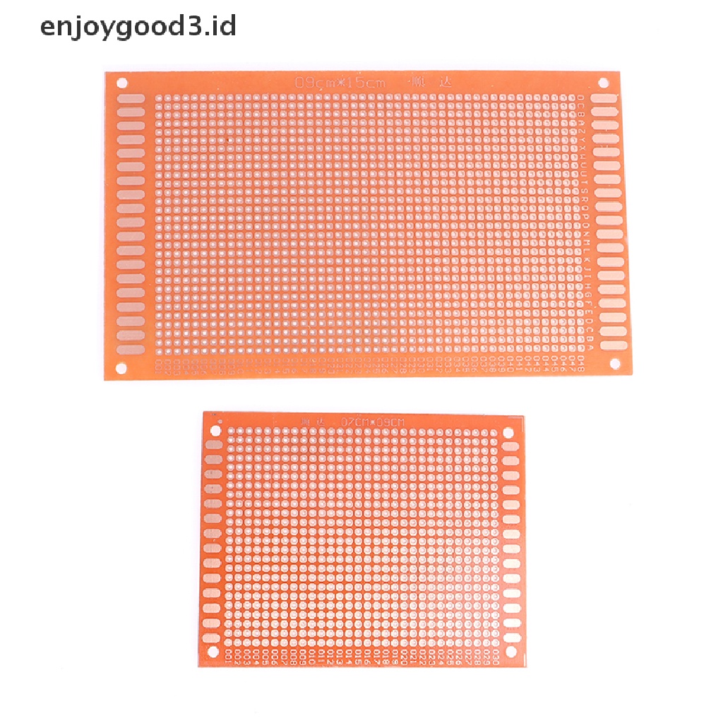 2pcs Papan PCB Bakelite Universal Diy Satu Sisi Warna Kuning Bahan Tembaga