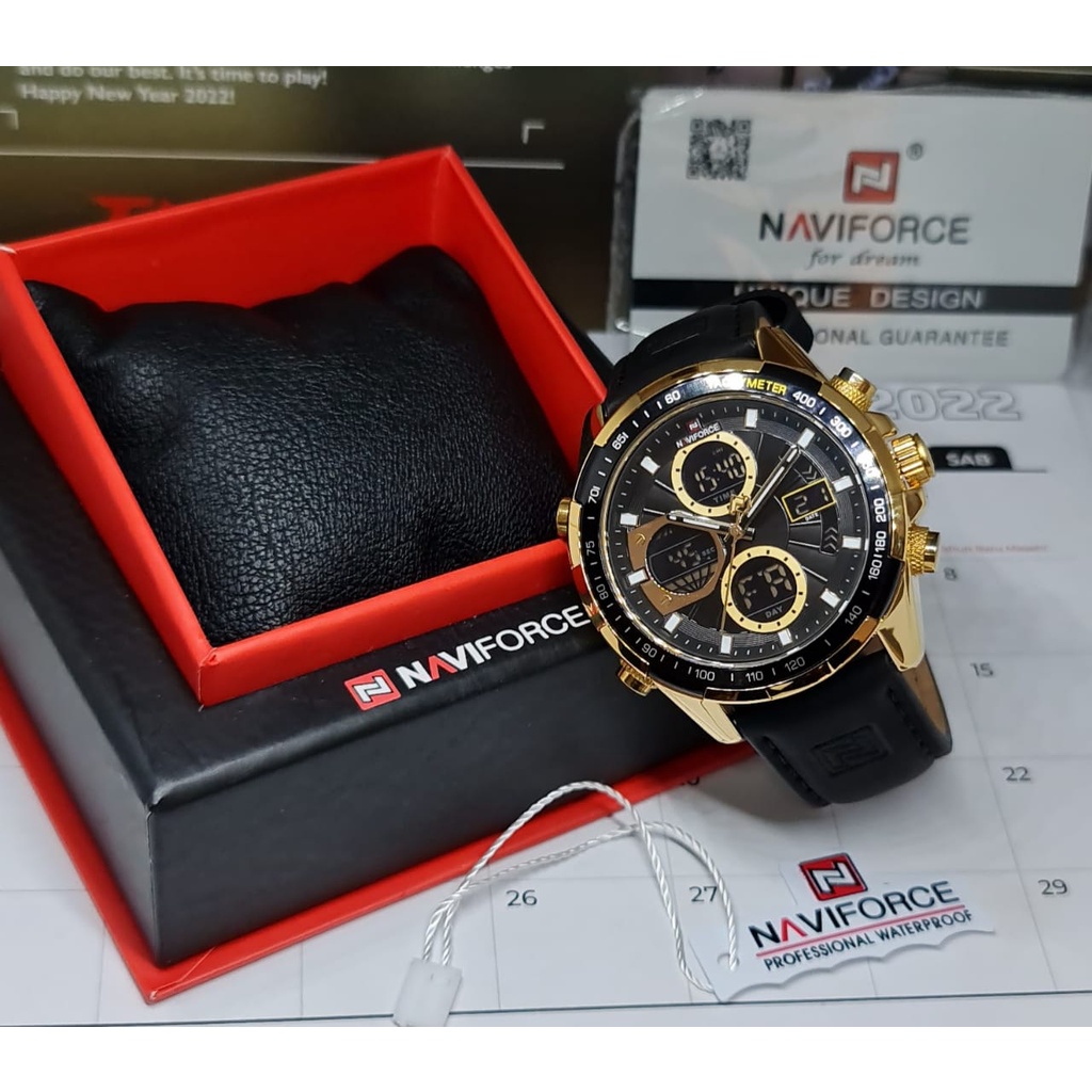 JAM TANGAN PRIA NAVIFORCE NF-9197ML NF9197 NF 9197ML ORIGINAL FREE BOX