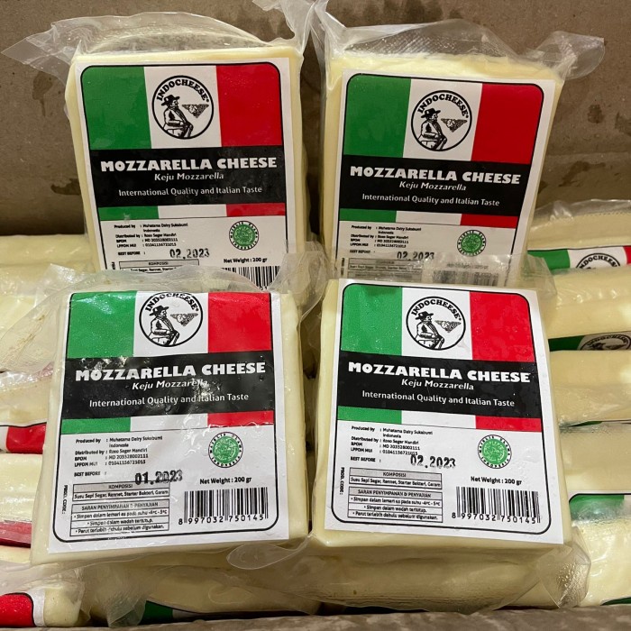 

T0P INDOCHEESE KEJU MOZZARELLA CHEESE 200GR NICE