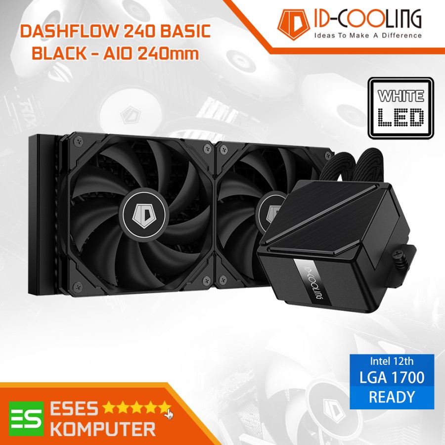 ID-COOLING DASHFLOW 240 BASIC BLACK AIO 240mm CPU Liquid Water Cooler