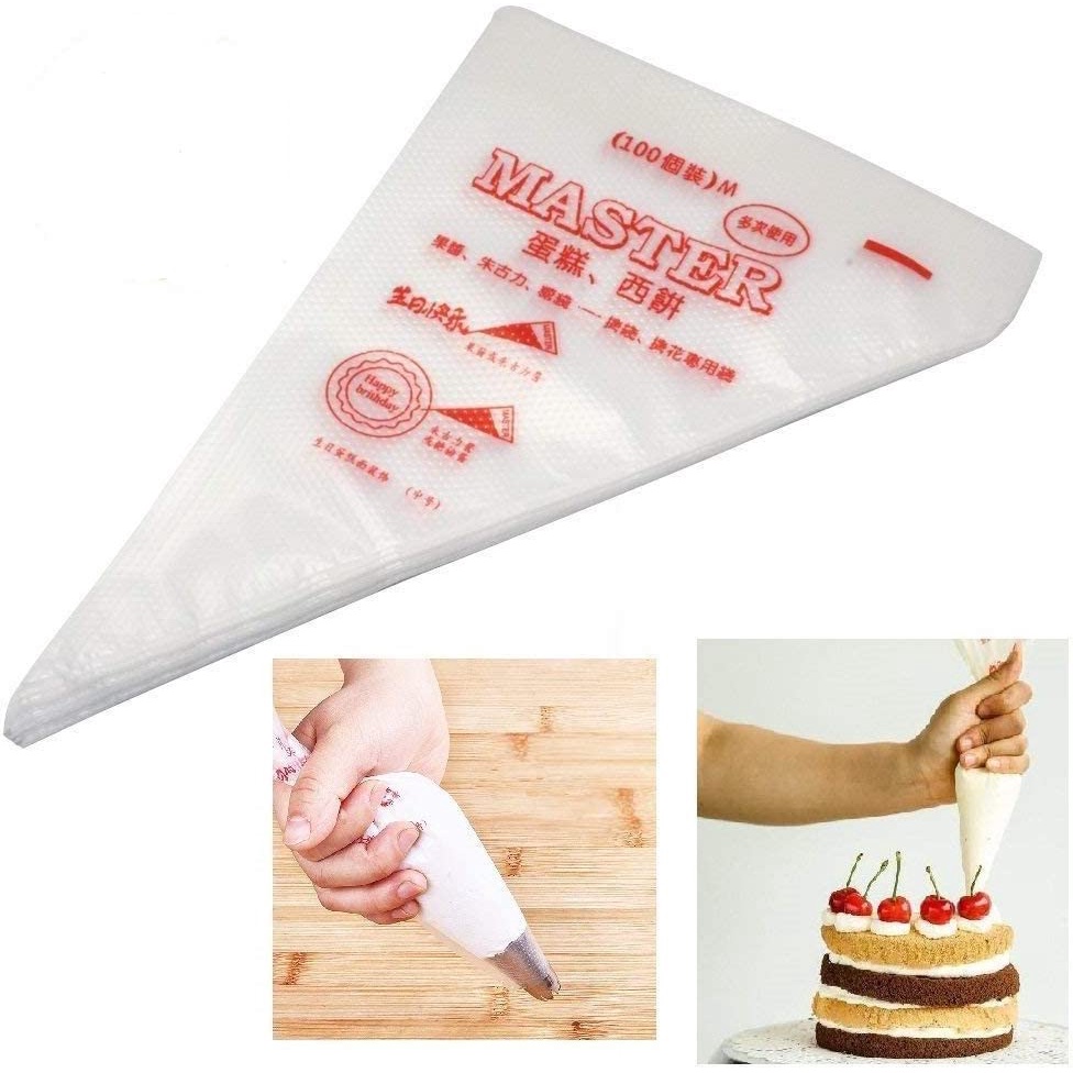 20pcs Kantong Piping Bag Krim Kue / Dessert Sekali Pakai