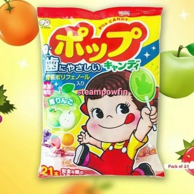 

BAYAR DITEMPAT Fujiya Peko Chan Lollipop Fruit Candy 21 Pcs Permen Lolly Pop Buah /PERMEN LUNAK/PERMEN VIRAL/PERMEN MILO/PERMEN YUPI/PERMEN JADUL/PERMEN KARET