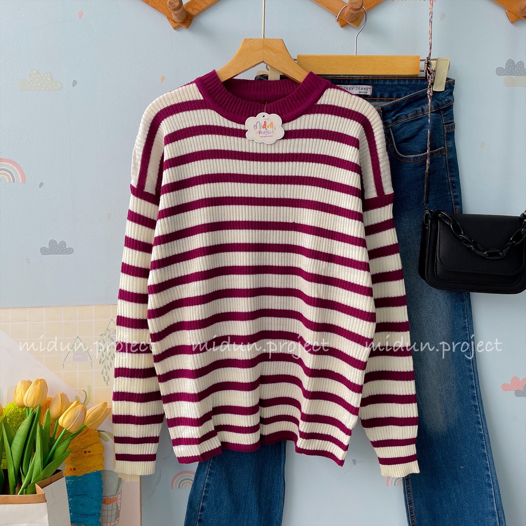 MELVA STRIPE KNITT | RAJUT MOTIF STRIPE