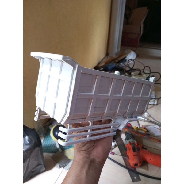 bak miniatur dump truk pvc mentahan