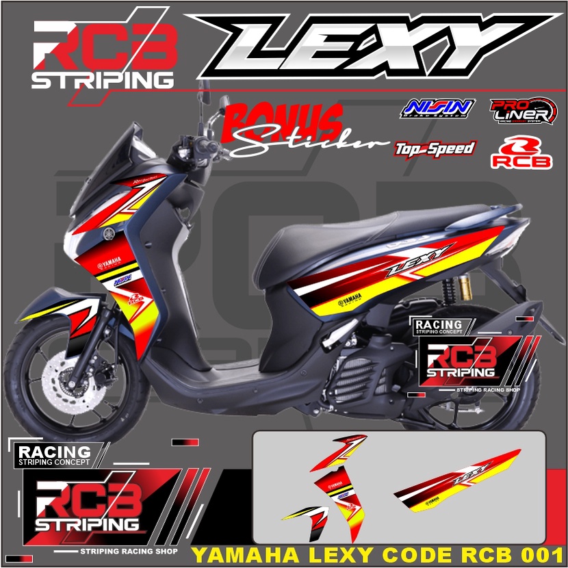 STRIPING LEXY VARIASI RACING STIKER LEXI LEKSI / STRIPING VARIASI / STRIPING STICKER LEXI RCB 001