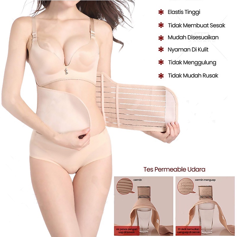 Korset 3 IN 1 Korset Melahirkan Wanita Postnatal Corset Pelangsing Pasca Melahirkan Recovery Breathable