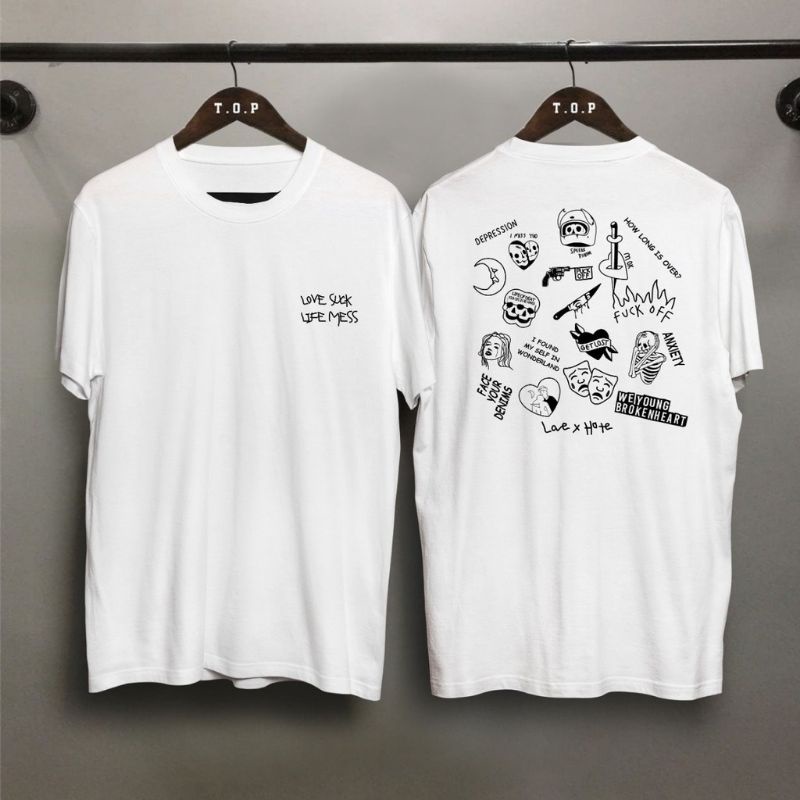 Baju Kaos Distro Murah Pria Wanita / T-shirt Pria Wanita Love Suck