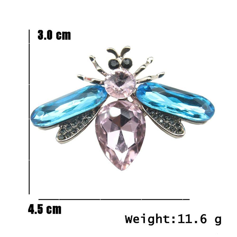 Agustina Wanita Bros Kreatif Elegan Ornamen Gaun Lebah Korsase Jas Berlian Imitasi Kristal Aksesori Pakaian