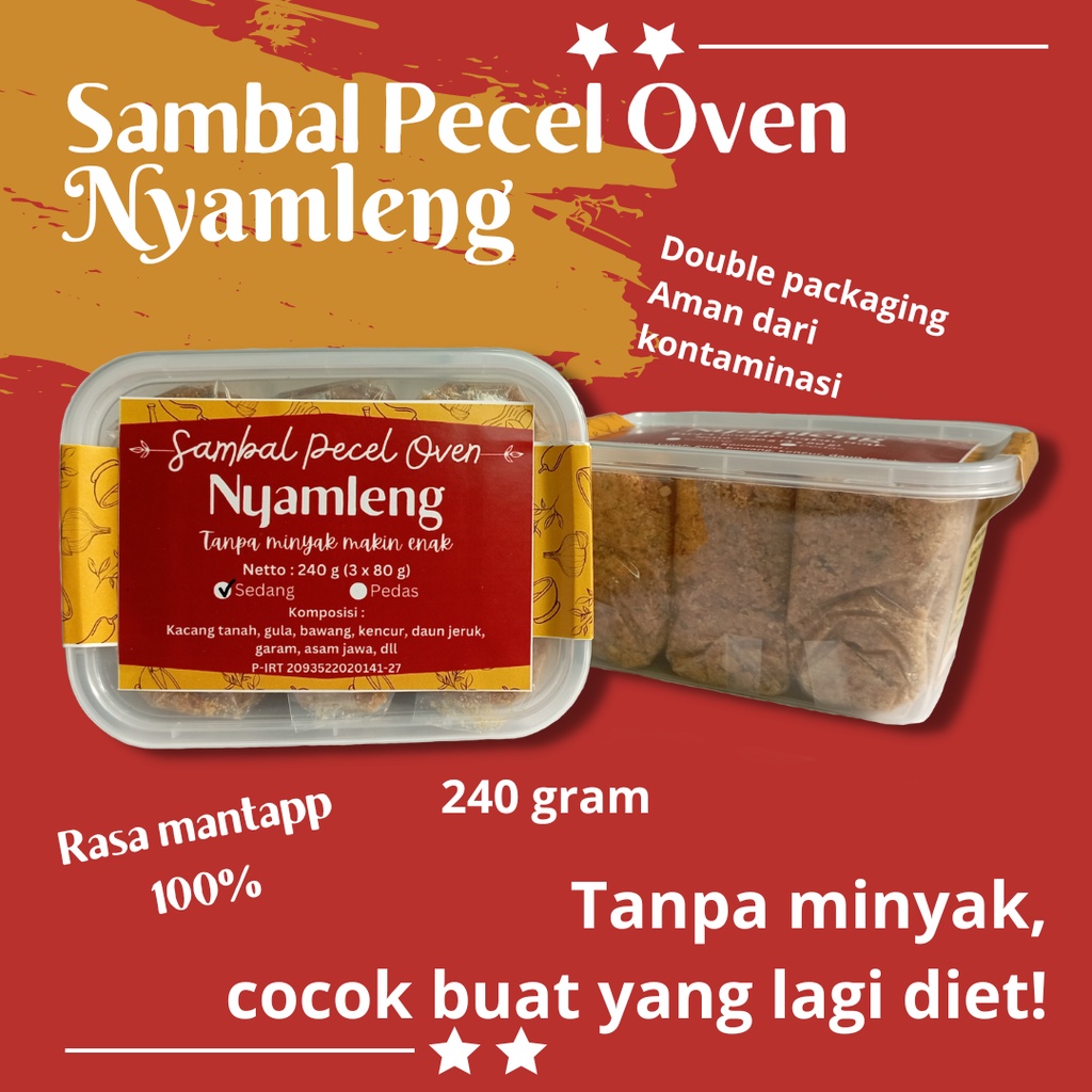 

Sambal Pecel Oven / Bumbu Pecel Oven NYAMLENG 240 gram