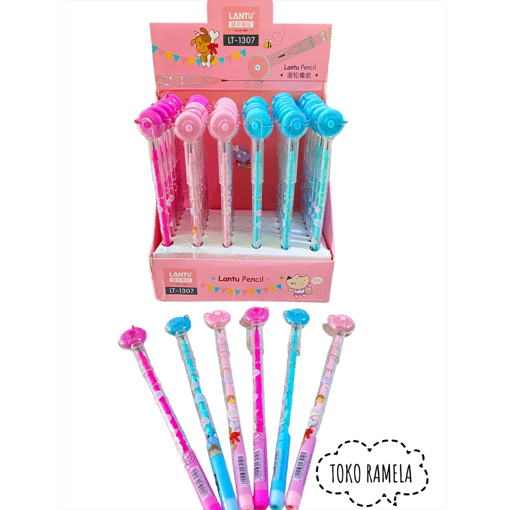 

6pcs PENSIL SUSUN TUTUP BENTUK RODA/PENSIL TANPA SERUT