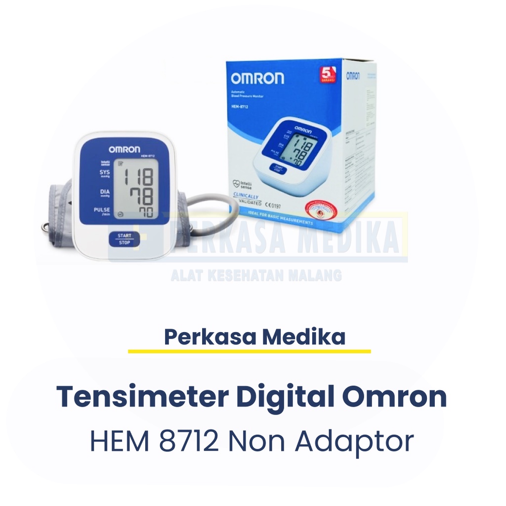 Original Tensimeter Digital Omron HEM-8712 Tensi Basic Alat ukur tekanan darah Perkasa Medika Malang