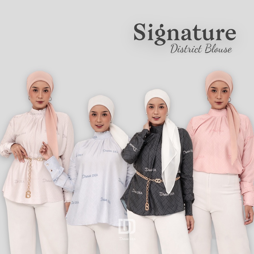 DISTRICT DEA - Signature Blouse / blouse satin premium - blouse silk - blouse wanita - silk premium 