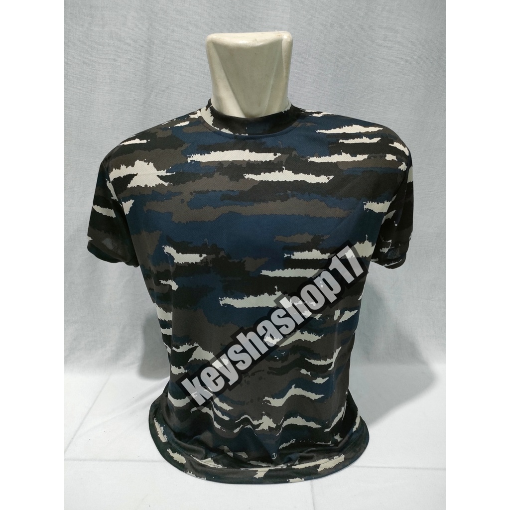 Kaos TNI AL || Kaos loreng TNI AL bahan jersey dryfit model tangan pendek