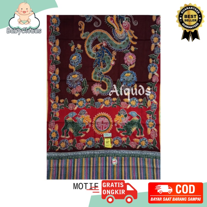 Gendongan Kain Bayi Selendang Jarik Cap Cent Halus Panjang Motif Liong - Ungu