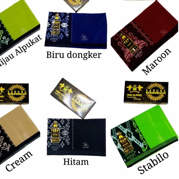 SARUNG SAMARINDA HMM POLOS - Hitam