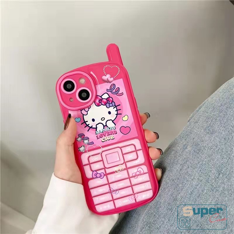 Soft Case Desain Hello Kitty Gaya Vintage Untuk iPhone XR 11 12 13 14 Pro MAX 14 7 8 Plus X XS MAX