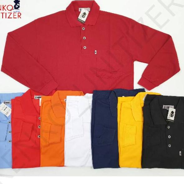 Termurah UNITIZER PLU kaos polo pria M L XL XXL saku shirt Krah lakos panjang kaos kerah kaos wangki