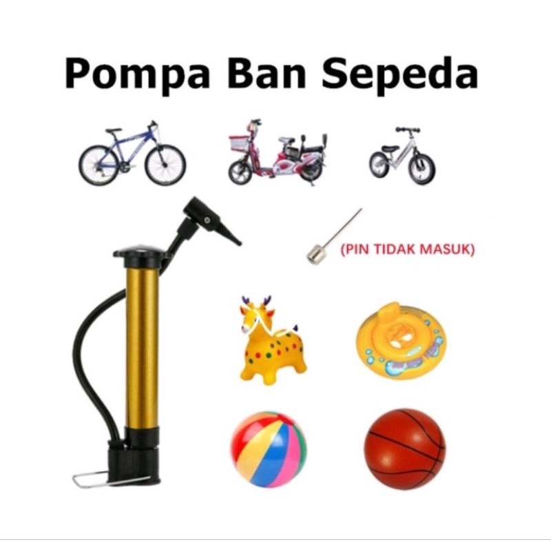 Pompa ban sepeda Mini portable serba guna bisa pompa Balon dll