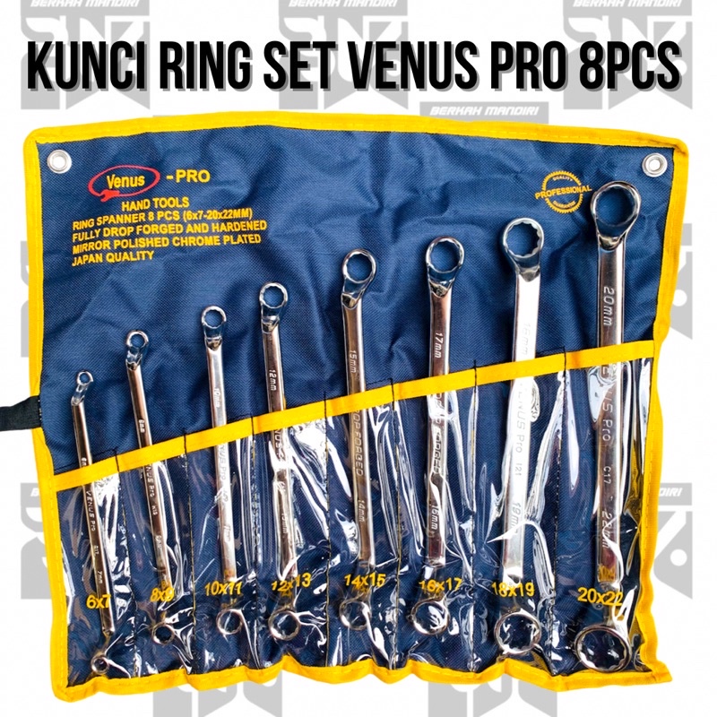 Kunci|Konci Ring Set Venus Pro 8Pcs Originial 100% Japan Quality Kunci Double Ring 1 Set 6x7-20x22