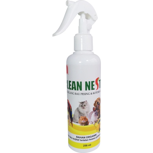 Clean nest 250 ml pengilang bau kandang, bau pesing kucing, anjing, kelinci