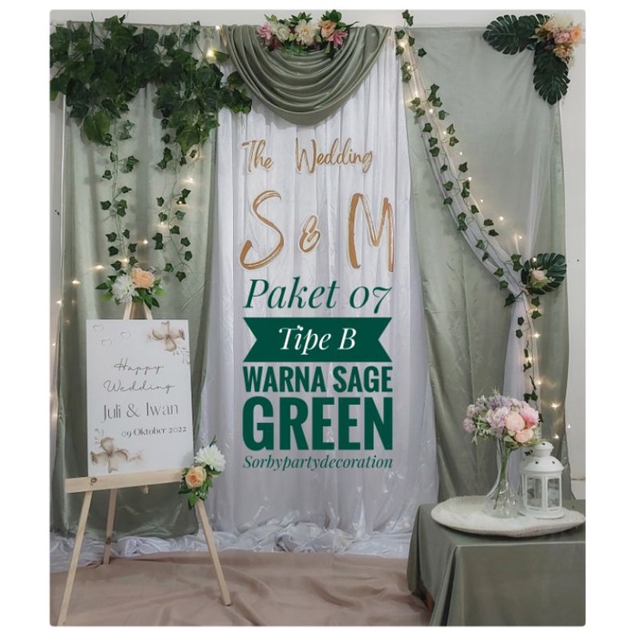 Paket Backdrop tunangan background lamaran nikah Aqiqah 07