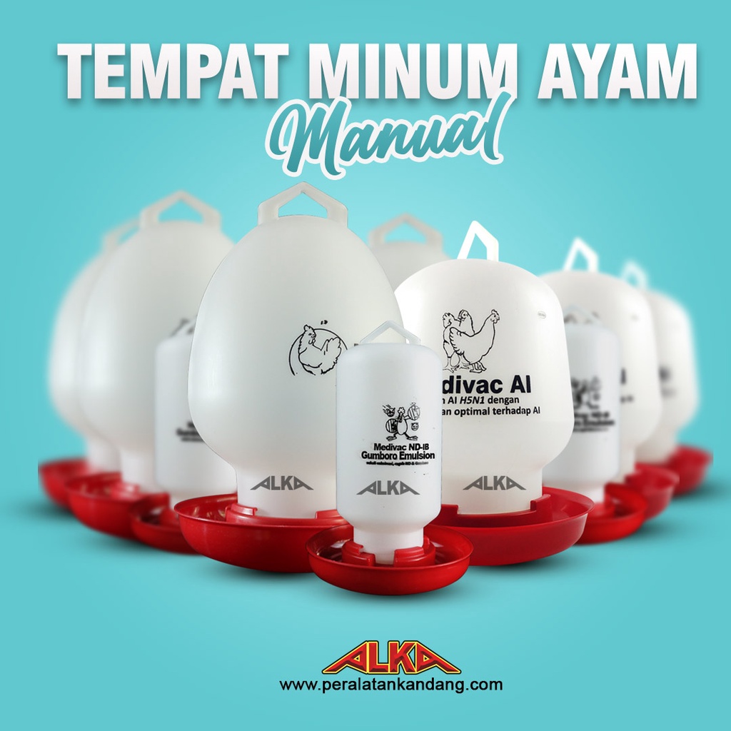 Tempat Minum Ayam Manual 2 Galon 5 Liter Alat Minum Broiler Layer Petelur DOC