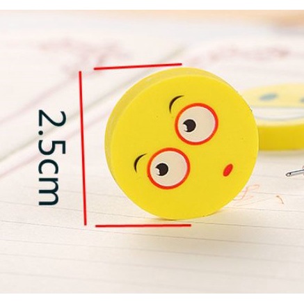 Penghapus Penhapus Pensil Pencil Emoji Smile Mini Karakter Stationary Stationery Alat Tulis Sekolah Kantor Souvenir Lucu Dan Unik GMALL ST0014