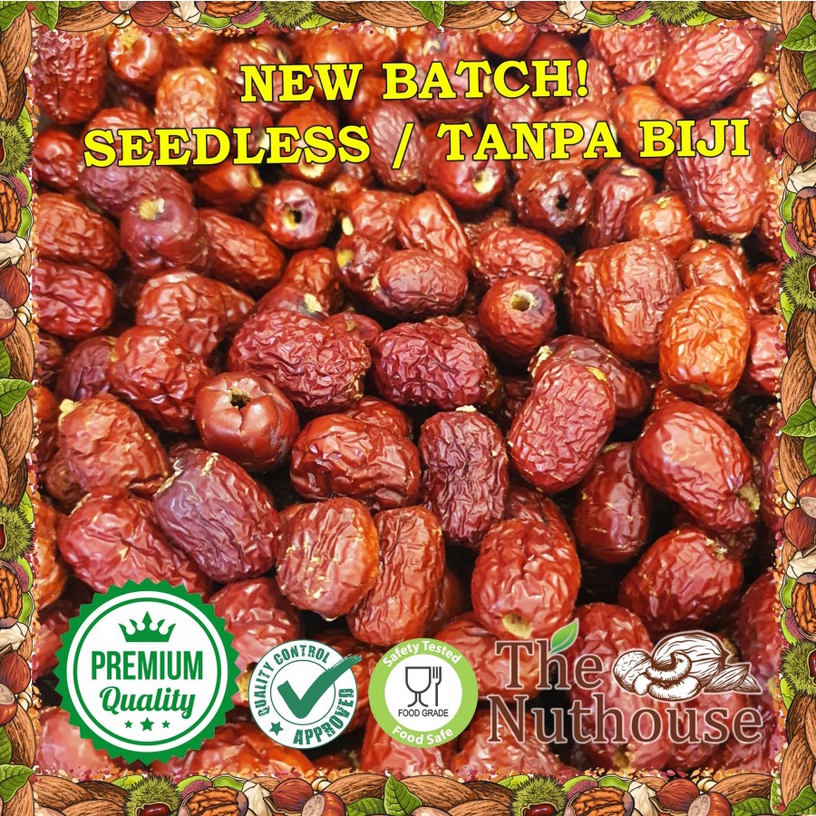 100gr Seedless Dried Red Dates / Kurma Merah Angco TANPA BIJI [MEDIUM]