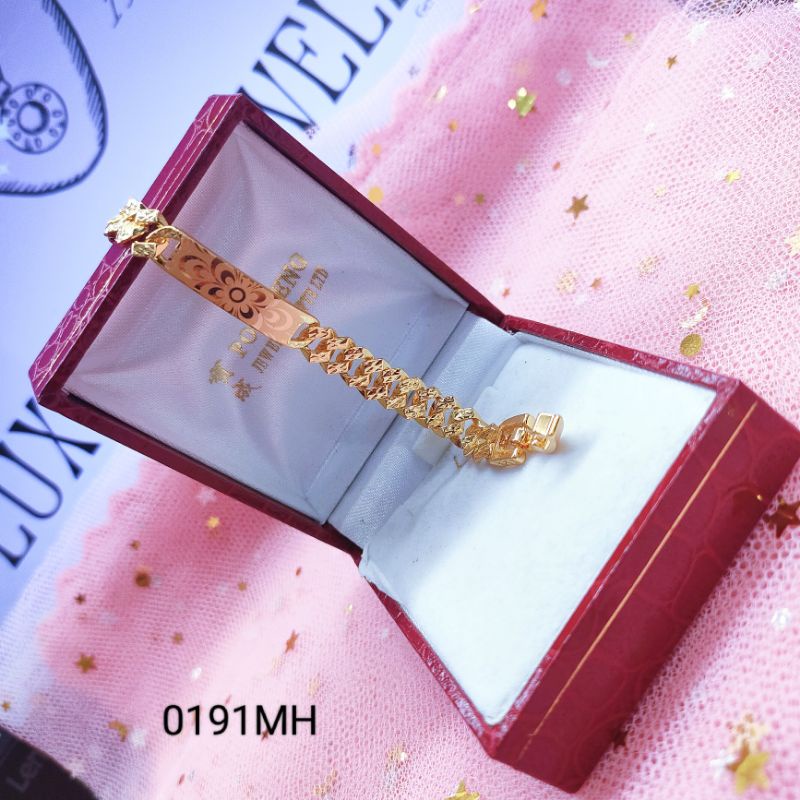 Gelang Tangan Anak Titanium Anti Karat Lapis Emas 18K 191MH