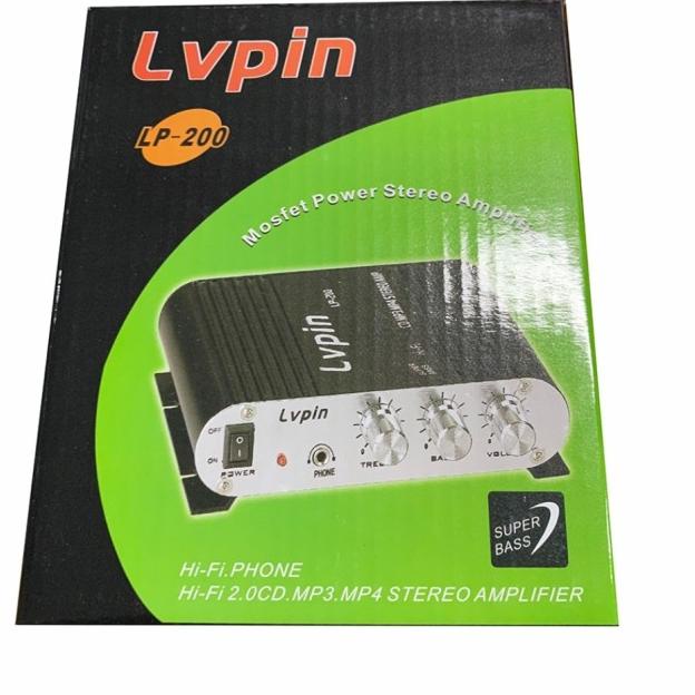 Ampli Treble Bass Booster 12V Mini Hifi Stereo Amplifier LVPIN-LP-838 - AMPLIFIER