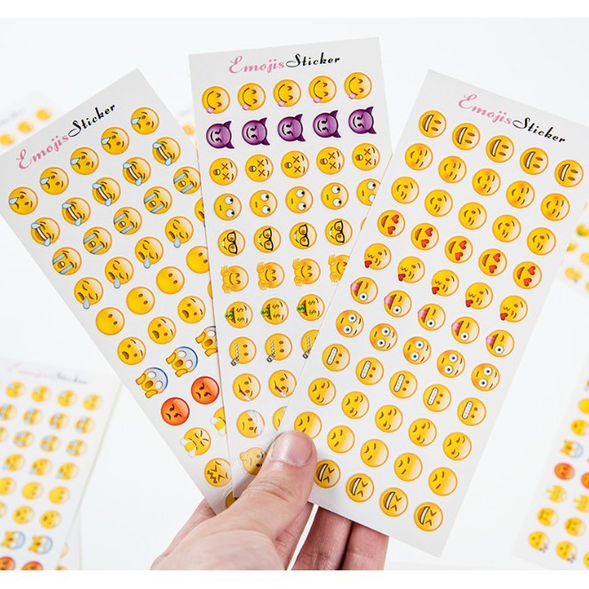 

SherColl - Stiker EMOTICON / Sticker EMOJI / Sticker Lucu Unik EMOTICON 12 in 1 / Sticker Ekspresi Emoji 12in1
