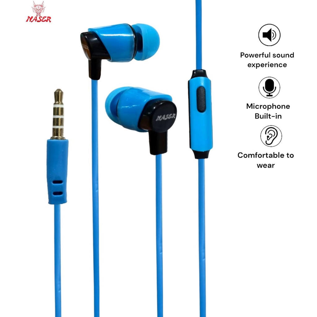 HANDSFREE NASER DYNAMIC BASS/handsfree/Earphone Dynamic Bass -High Quality/PRODUK ORIGINAL