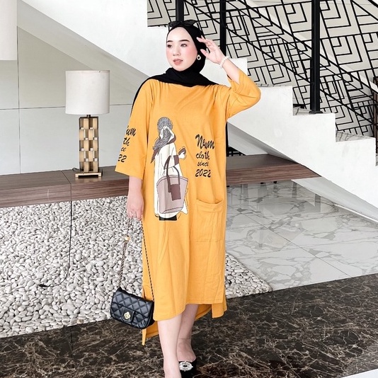 PESONA NEUM24 / Long Tunik Wanita 2022 / Tunik Panjang Atasan Muslimah / Tunik ootd 2022 / NEUM Blac