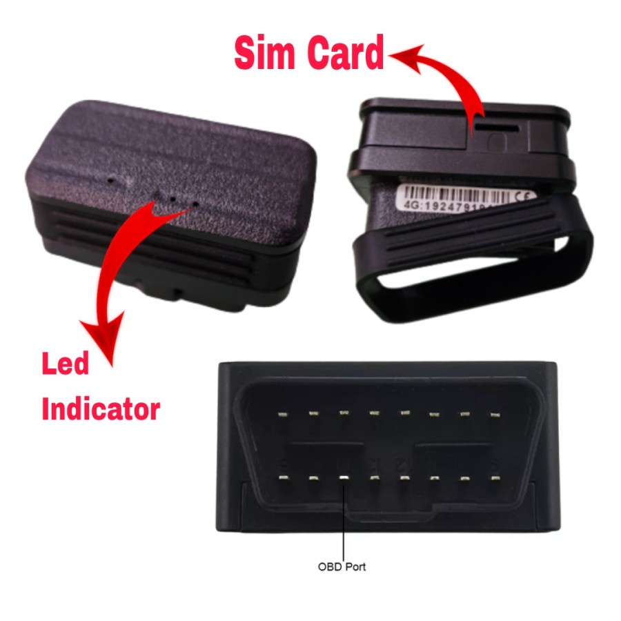 NA - GPS TRACKER 4G LTE OBD MOBIL PELACAK LOKASI MOBIL REALTIME P6 - GPS + SIM CARD